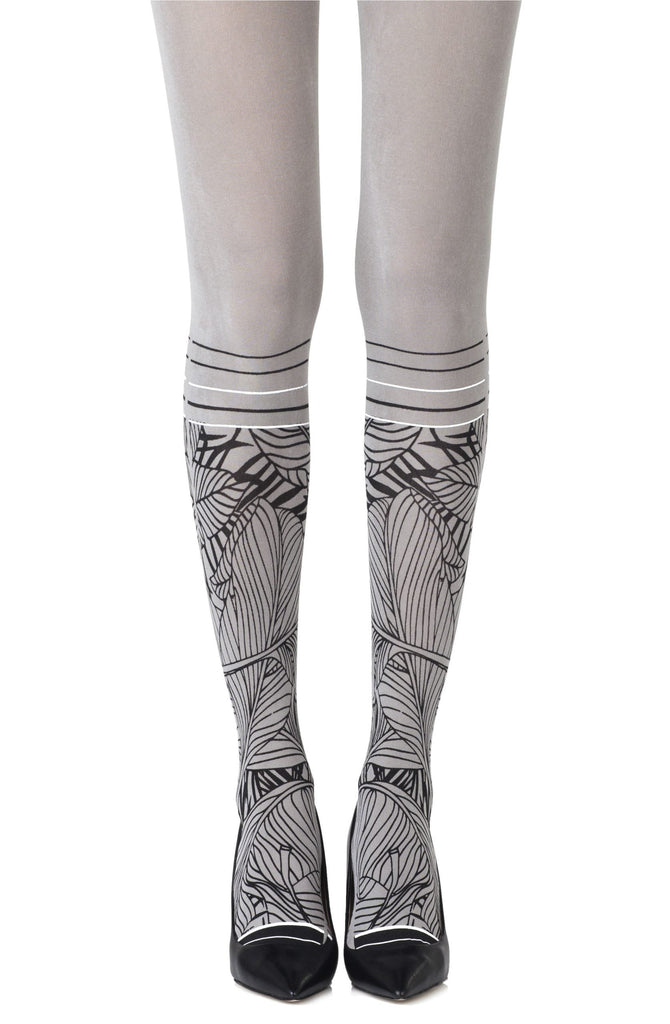 Zohara "Waikiki Nights" Grey Tights - My Lingerie Obsession 