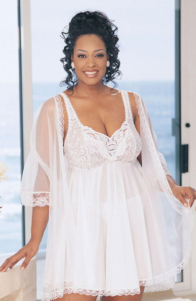 Shirley of Hollywood XX3595 Babydoll White - My Lingerie Obsession 