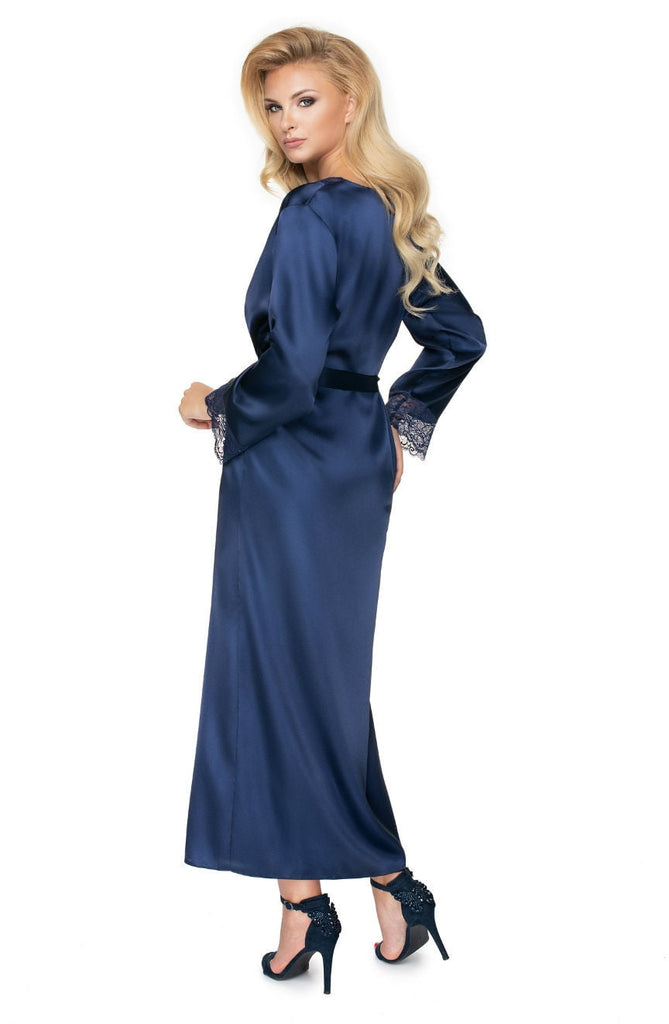 Irall Yoko Dressing Gown Navy Blue - My Lingerie Obsession 